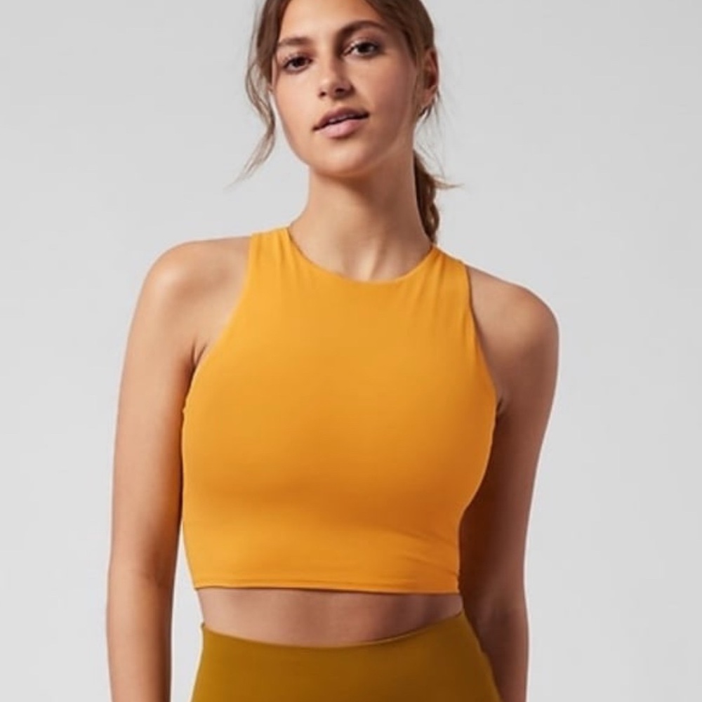 NWT Athleta Conscious Long Line Crop A-C - Yellow - size small